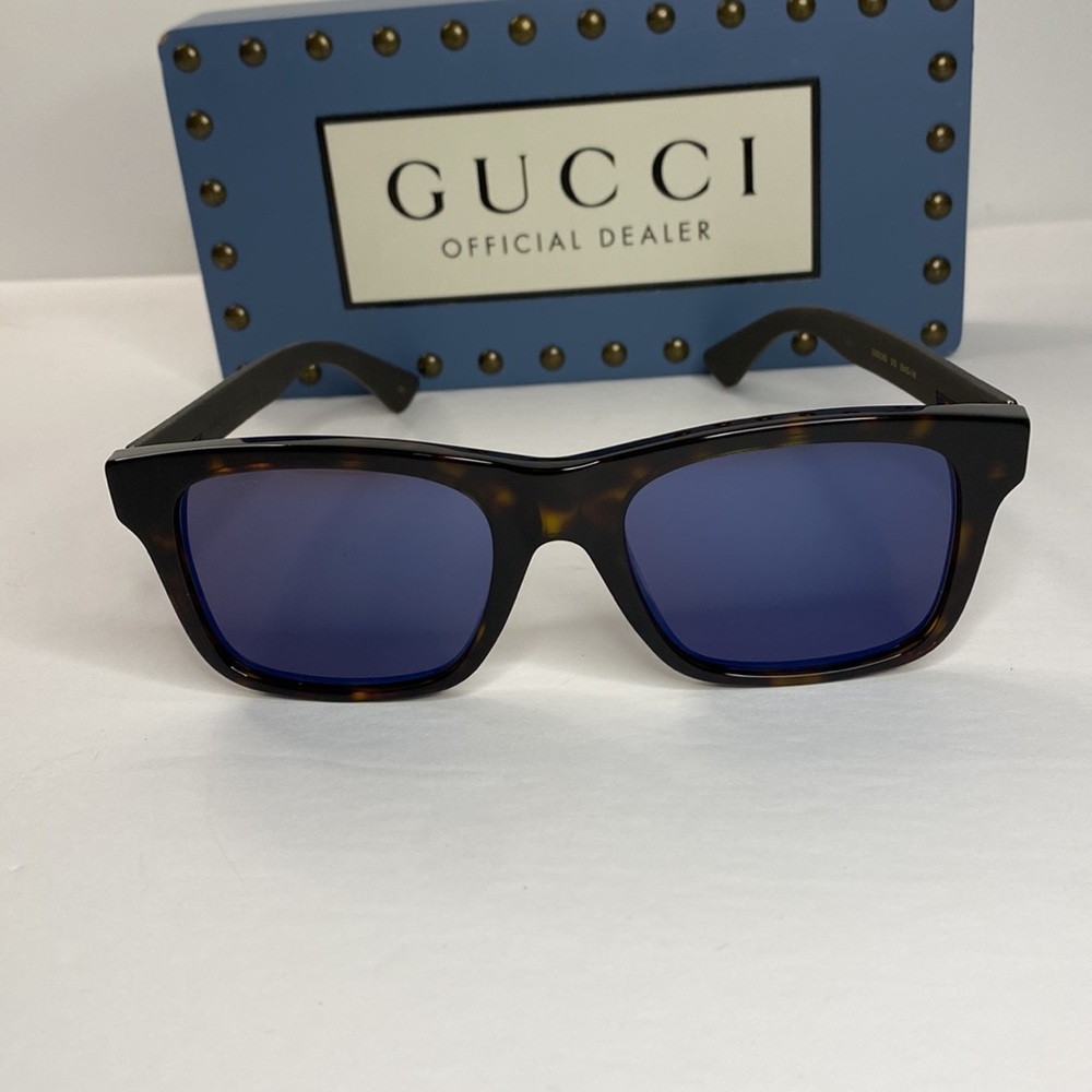 💯 - Authentic- New - Gucci Black GG0008S Square Sunglasses - Picture 3 of 17